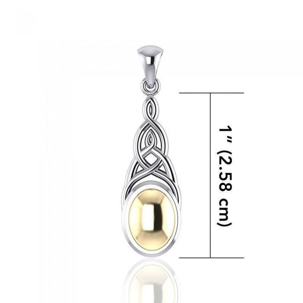 Celtic 2024 Triquetra Earrings .925 Sterling Silver w/ gold vermeil Peter Stone