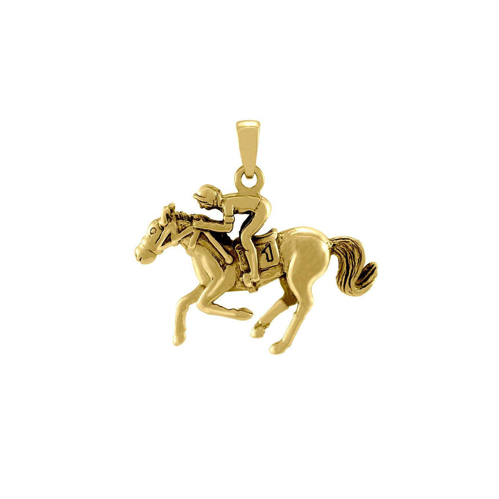 Horse Racing Solid Gold Pendant: A Tribute to Speed, Power, and Style