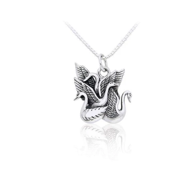 Swan Children of Lir Necklace Set