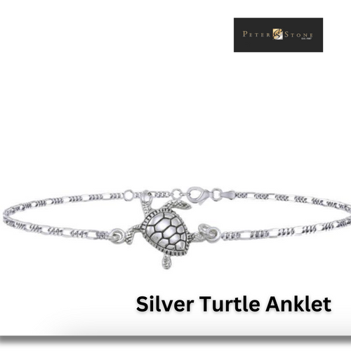 Silver Turtle Anklet – A Symbol of Protection, Adventure, and Style