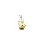 AA Recovery Hand Solid Yellow Gold Charm GCM041