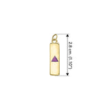 Power Triangle Solid Yellow Gold Charm GCM068