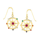 Surya Sun Vedic Energies Solid Yellow Gold Earrings GER1341