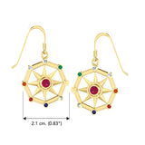 Surya Sun Vedic Energies Solid Yellow Gold Earrings GER1341