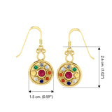 Ketu Moon's South Node Solid Yellow Gold Earrings GER1342