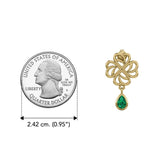 Lucky Four Leaf Clover Shamrock Solid Yellow Gold Post Earrings GER1733 - Jewelry