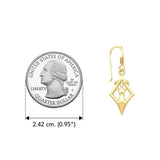 Goddess in Diamond Frame Solid Yellow Gold Earrings GER1787 - Jewelry