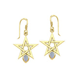 Illuminate Your Style with the Star Spirit Solid Yellow Gold Earrings GER2035 - Jewelry