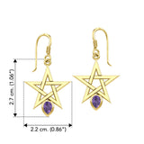 Illuminate Your Style with the Star Spirit Solid Yellow Gold Earrings GER2035 - Jewelry