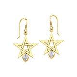 Illuminate Your Style with the Star Spirit Solid Yellow Gold Earrings GER2035 - Jewelry