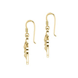 The Manta Ray 14K Solid Gold Earrings with Claddagh Symbol GER2167