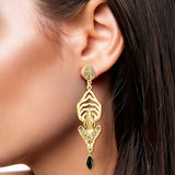 Unparalleled Elegance Dali-inspired fine Solid Yellow Gold Earrings GER519