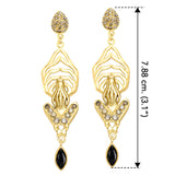 Unparalleled Elegance Dali-inspired fine Solid Yellow Gold Earrings GER519