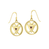 Femininity Symbol Solid Yellow Gold Earrings by Sibylle Grummes GER528