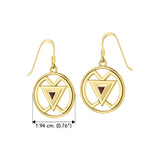 Femininity Symbol Solid Yellow Gold Earrings by Sibylle Grummes GER528