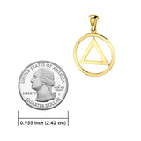 AA Symbol Solid Gold Pendant GJP014