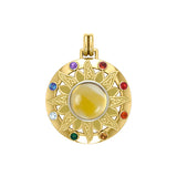 Celtic Triskele Sun Solid Yellow Gold Pendant GPD1267