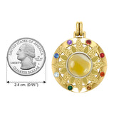 Celtic Triskele Sun Solid Yellow Gold Pendant GPD1267