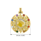 Celtic Triskele Sun Solid Yellow Gold Pendant GPD1267