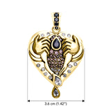 A queen in her own right Dali-inspired Solid Yellow Gold Jewelry Pendant GPD2650