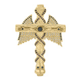 Believe in thy Cross Dali-inspired Solid Yellow Gold Jewelry Pendant GPD2653