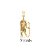 Anubis Egyptian Solid Gold Pendant GPD2841