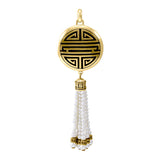 Longevity Feng Shui Solid Yellow Gold Pendant GPD3752