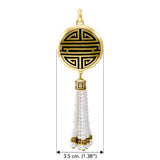 Longevity Feng Shui Solid Yellow Gold Pendant GPD3752