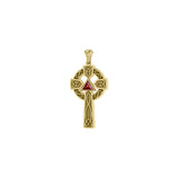 Celtic Knot AA Recovery Cross Solid Yellow Gold Pendant GPD385