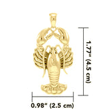 Lobster Solid Gold Pendant GPD4381