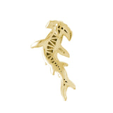 Hammerhead Shark Solid Yellow Gold with Hidden Bail Pendant GPD5020