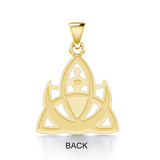 The majestic power of three Solid Gold Trinity Goddess Pendant GPD5150