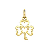 The Heart in Shamrock Solid Yellow Gold Pendant GPD5269 - Jewelry