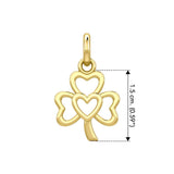 The Heart in Shamrock Solid Yellow Gold Pendant GPD5269 - Jewelry