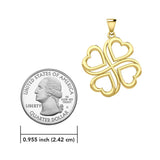 Four Hearts 14K Solid Yellow Gold Pendant GPD5655 - Jewelry