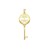 The Soul Spiritual Enchantment Key Solid Yellow Gold Pendant GPD5681 - Jewelry