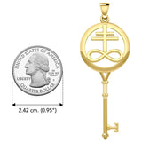 The Soul Spiritual Enchantment Key Solid Yellow Gold Pendant GPD5681 - Jewelry