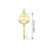 The Soul Spiritual Enchantment Key Solid Yellow Gold Pendant GPD5681 - Jewelry