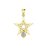 Star Spirit Solid Yellow Gold Pendant with Gemstone GPD5963 - Jewelry