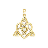 Celtic Heart Birthstone Trinity Solid Yellow Gold Pendant GPD5990 - Jewelry