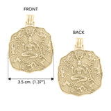 God Cernunnos in his mighty throne 14K Gold Double Sided Pendant GPD6063