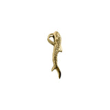 Small Whale Shark with Hidden Bale Solid Yellow Gold Pendant GPD6303