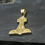 Thor's Hammer Solid Gold Pendant GPD864-6mm.Bale - Jewelry