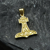 Thor's Hammer Solid Gold Pendant GPD864-6mm.Bale - Jewelry