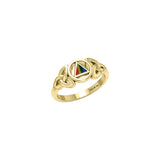 AA Recovery Solid Yellow Gold Ring with Inlay Stone GRI1271