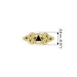 AA Recovery Solid Yellow Gold Ring with Inlay Stone GRI1271