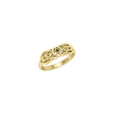 Celtic AA Recovery Inlaid Stone Solid Yellow Gold Ring GRI1272