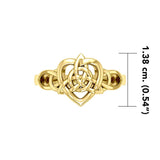 Triquetra in Heart Solid Gold Ring GRI2389 - Jewelry