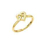 Celtic Heart Solid Gold Ring GRI2390 - Jewelry