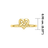 Celtic Heart Solid Gold Ring GRI2390 - Jewelry